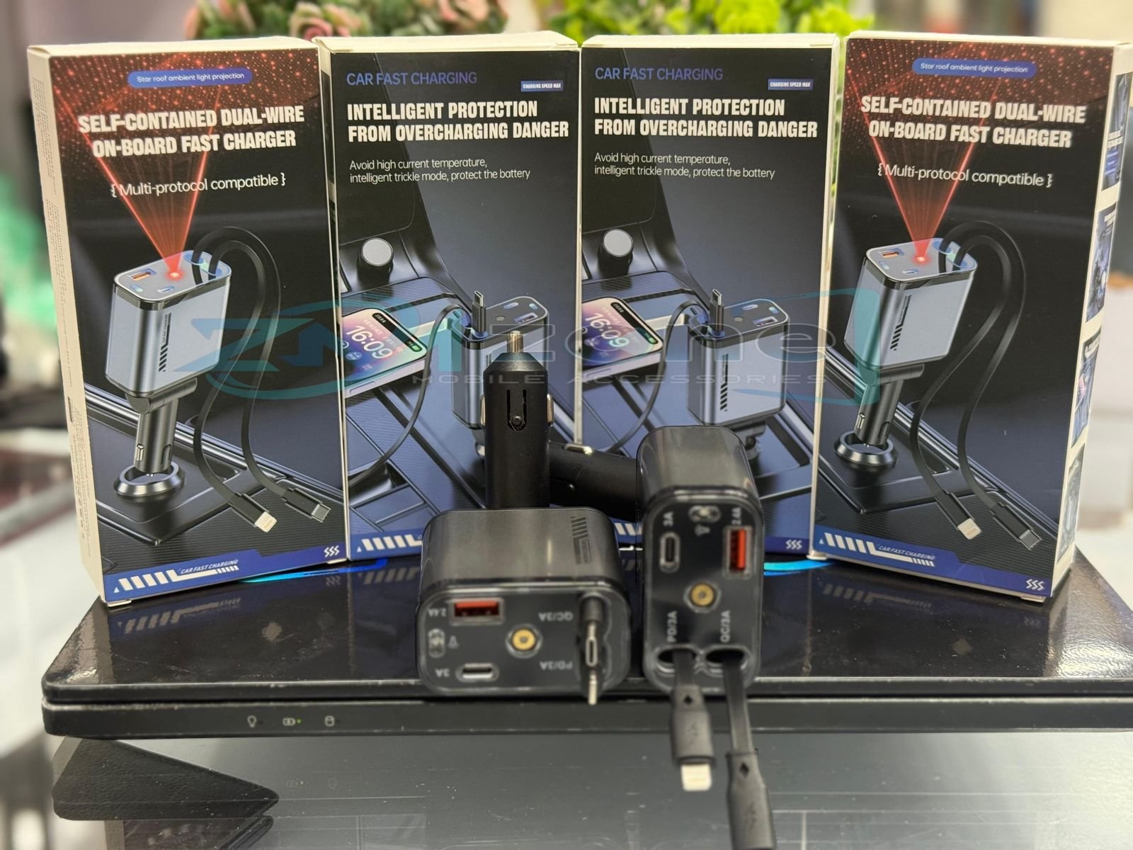 4 IN 1 MULTI FUNCTION CAR CHARGER